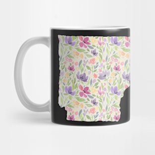 Arkansas Silhouette Florals Mug